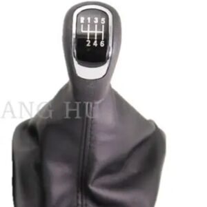 シュコダ イエティ 2009 - 13 車 5速 6速 ギアスティック シフト ノブ ブラックレザー ブーツ 付き - 6 speed