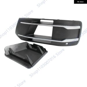 フォグランプ グリル アウディ Q7 2016 - 19 フォグランプ シェード フォグランプ グリル フロント バンパー クローム ベゼル インサート 4M0807151 - Only Left2