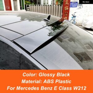 メルセデス ベンツ E クラス W212 E180 E200 E260 E300 E320 セダン 4ドア リアウィンドウ ルーフ カースポイラー ウィング デコレーションアクセサリー - RF Glossy Black