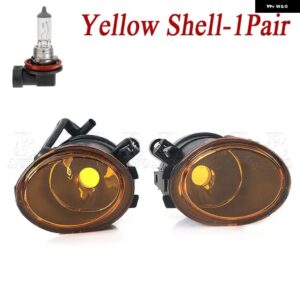 フロント バンパー フォグランプ ハロゲン バルブ 付き BMW 3シリーズ M5 E39 2001-2003 M3 E46 2002-2005 63177894017 63177894018 - Yellow Shell-1Pair