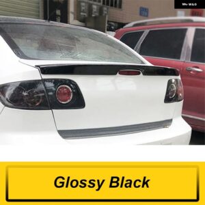 マツダ 3 2005 06 07 08 09 セダン 1.6L リア トランク リッド カースポイラー ダックテール リップウィング ABS 外装 チューニングアクセサリーパーツ - Glossy Black