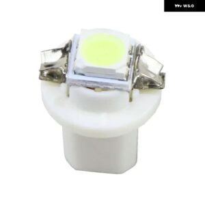 10個 グリーン B8.5D 509T B8.5 LED T5 ランプ自動ウェッジダッシュタコメータースピードメーター電球 ダッシュボード 計器 ライトカー - WHITE