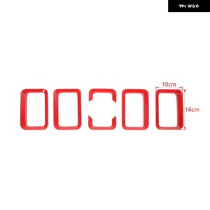 スズキ フロントグリル グリル 装飾カバー ジムニー 2019-24 アップ 外装 - Red