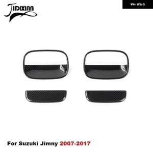 スズキ 車 外装 リアテールドアハンドルボウル装飾カバー ジムニー 2007-17 - carbon door side