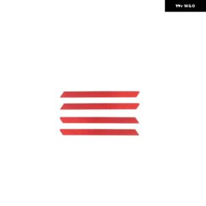 スズキ A ピラー コーナー装飾カバー ステッカー ジムニー 2019-21 外装 エンジン 角カバー - Aluminum RED