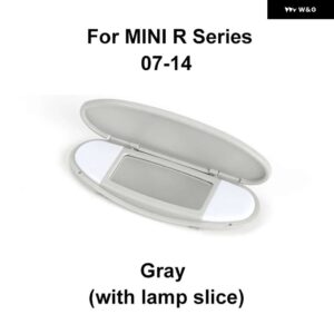 インテリアサンバイザー サンシェードパネル ハウジングバニティミラーカバー MINI COOPER S ONE D JCW R55 R56 R57 R59 R60 - Gray-Lamp Slice