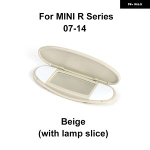 インテリアサンバイザー サンシェードパネル ハウジングバニティミラーカバー MINI COOPER S ONE D JCW R55 R56 R57 R59 R60 - Beige-Lamp Slice