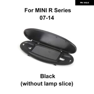 インテリアサンバイザー サンシェードパネル ハウジングバニティミラーカバー MINI COOPER S ONE D JCW R55 R56 R57 R59 R60 - Black-No Lamp Slice