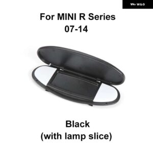 インテリアサンバイザー サンシェードパネル ハウジングバニティミラーカバー MINI COOPER S ONE D JCW R55 R56 R57 R59 R60 - Black-Lamp Slice