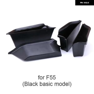 ドア収納ボックスインテリアハンドル ABS 収納コンテナ電話ホルダー ミニクーパー S JCW F55 F56 ハッチバックカー - Black ABS for F55