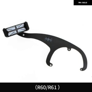 カースタイリング 電話ホルダー ナビゲーション 折りたたみ車両 GPS ブラケットミニクーパー JCW R55 R56 R60 R61 F54 F55 F56 F60 - Gray Union Jack