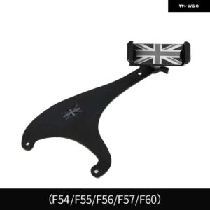 カースタイリング 電話ホルダー ナビゲーション 折りたたみ車両 GPS ブラケットミニクーパー JCW R55 R56 R60 R61 F54 F55 F56 F60 - Gray Union Jack4