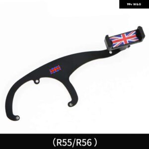 カースタイリング 電話ホルダー ナビゲーション 折りたたみ車両 GPS ブラケットミニクーパー JCW R55 R56 R60 R61 F54 F55 F56 F60 - Red Union Jack