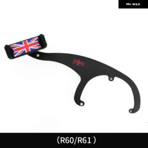 カースタイリング 電話ホルダー ナビゲーション 折りたたみ車両 GPS ブラケットミニクーパー JCW R55 R56 R60 R61 F54 F55 F56 F60 - Red Union Jack2