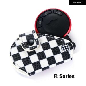 レザーユニオンジャックキーケース バッグ カバー 財布フォブミニクーパー R55 R56 R60 R61 F54 F55 F56 F57 F60 カントリーマンカー - R Series Checker