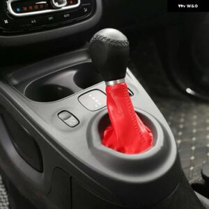 ギアハンドブレーキダストカバー パーキングブレーキ PU レザープロテクター インテリア装飾新スマート 453 フォーツーフォーフォー - red