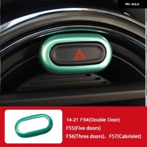 ステッカー ハザード灯ボタン 装飾フレームミニワンクーパー F54 F55 F56 F57 インテリアスタイリング - Green