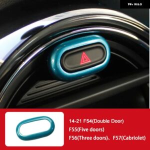 ステッカー ハザード灯ボタン 装飾フレームミニワンクーパー F54 F55 F56 F57 インテリアスタイリング - blue