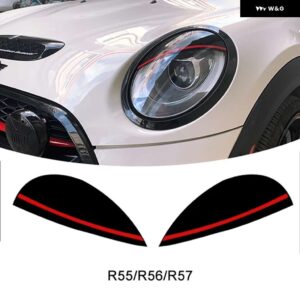 ヘッドライト ランプデカール ステッカー ライトアイブロウ装飾ミニクーパー S F54 F55 F56 F60 R55 R56 R57 - R55R56R57