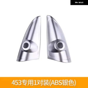 自動バックミラー ノブ調整カバー 装飾フレームスマートフォーツー 453 ステッカー スタイリング - Silvery