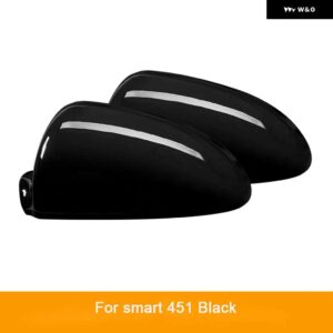 ウイングミラーカバー スマートフォーツー 451 自動アウトサイドミラー装飾シェルカースタイリング - black