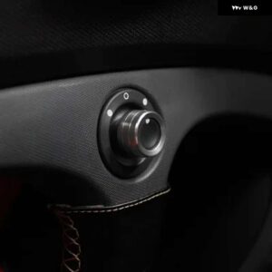 スマート 453 フォーツーフォーフォー装飾ファッションバックミラー ノブリング 調整カバー カースタイリング 1個 - Silver