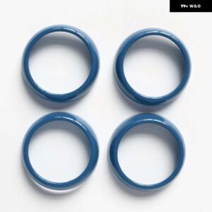 カスタムカーエアコンベントスリット装飾 ステッカー エアアウトレットシェルスマート 453 フォーツーフォーフォー - blue