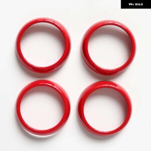 カスタムカーエアコンベントスリット装飾 ステッカー エアアウトレットシェルスマート 453 フォーツーフォーフォー - red