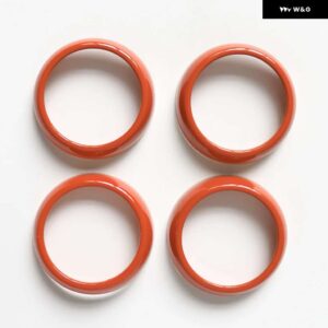 カスタムカーエアコンベントスリット装飾 ステッカー エアアウトレットシェルスマート 453 フォーツーフォーフォー - Orange