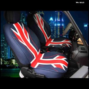 シート カバー プロテクター クッション パッド ミニクーパー R55 R56 R60 R58 R59 シート クッション インテリア装飾スタイリング - R55 Red blue flag