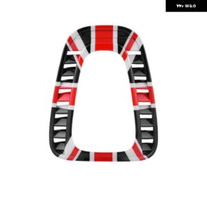 自動車インパネ スピーカー エアアウトレット装飾 ステッカー ミニクーパー S F60 カントリーマンカースタイリング JCW - Black red flag