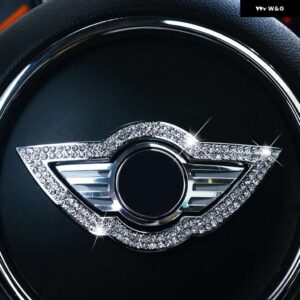 ステアリング ホイール センター装飾 ステッカー インテリアミニクーパー S F60 F54 F55 F56 R60 R58 R56 R55 スタイリング - Silver