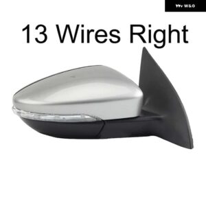 オートパワー加熱フォールドウインカー 9 13 ワイヤーサイドミラー アセンブリ VW パサート CC 2008-14-2018 - 13 Wires silver R