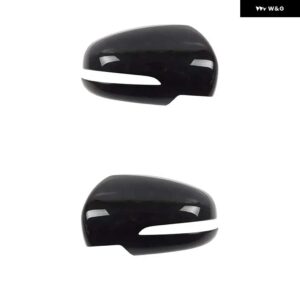 スズキ 自動サイドウイングリアミラーカバー ケース キャップシェル VITARA SX4 S-CROSS 2015-19 - Black a pair
