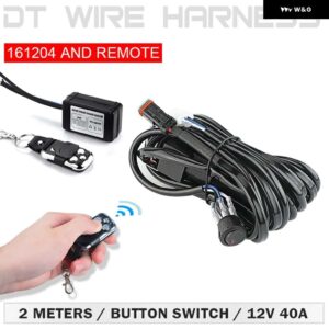LED ライトバー ワイヤレス リモコン スイッチ キット DC 12V 車 LED バー ワークライト スポットライト ワイヤーセット KAMIZ UAZ ATV オフロード 4X4 - R and 1vs1 DT Wire