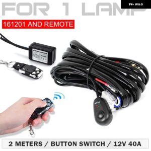 LED ライトバー ワイヤレス リモコン スイッチ キット DC 12V 車 LED バー ワークライト スポットライト ワイヤーセット KAMIZ UAZ ATV オフロード 4X4 - R and 1vs1 KH Wire