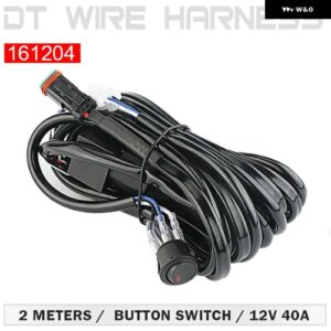 LED ライトバーリレーハーネススイッチキット配線ハーネスリレー LED 作業ドライビングライト フォグライト 12V 防水 - for 1 lamp-DT plug
