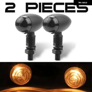 スズキ 2/4個 10MM オートバイ LED ウィンカーランプ 12V ミニ弾丸インジケーターフラッシャーライト 汎用 ホンダ ヤマハ カフェレ - 2pcs