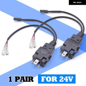 BRITUNE H4 リレーハーネス 12V 24V 配線コネクタ BI-LED プロジェクターレンズ H4 LED ワイヤーケーブル アダプター - 1 Pair for 24V