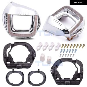 高構成 LED エンジェルアイ DRL キット 2013 VW ゴルフ 7 ヘッドライト RETROBI-キセノン プロジェクターレンズ ウインカーカースタイリング - Upgrade Shrouds Only