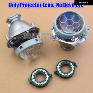 HID バイキセノン プロジェクターハニカムレンズ 悪魔デビルアイ D1S D2S D3S D4S HID LED 3インチ ブルーレンズ ヘッドライト チューニングカー - Without Devil Eyes