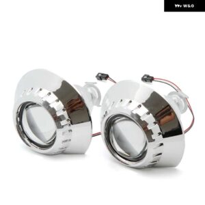 2.5インチ バイキセノン プロジェクター HID レンズ E46 ZKW M3 ヘッドライト RETROCAR スタイリング H1 電球 H7 H4 アダプター ホルダー 使用 - E46-R-Sliver