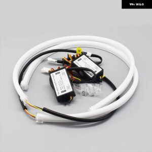 RONAN 60 CM超高輝度シーケンシャル白黄色 LED 柔軟な日中ランニング DRL ストリップチューブ シリコーンゴムスイッチバック ヘッドライト - Sequential W-Y Scan