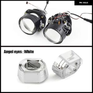 RONAN 2.5インチ 42W 6000K HD BI-LED プロジェクターレンズ デュアル LED チップ H1 H4 H7 9005/9006 ソケットカーロスレスアップグレードレトロフィット - With BMS Mask