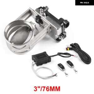 51MM 63MM 76MM 排気制御バルブ排気カットアウトバルブ電気バルブユニット-低圧排気キャットバック縦樋 - 76mm Full set