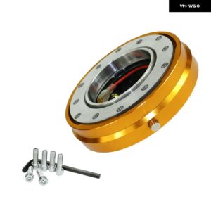 薄型バージョン 6 穴ステアリング ホイール クイック リリース ハブ アダプター ステアリング TT100951 - Gold