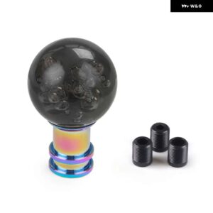 アクリルシフトノブマニュアルギアシフターヘッドシフトノブスティッククリスタルクリアバブルピンクブルークリアギアシフトノブ - black