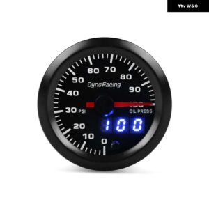 2インチ 52MM 7色 LED デュアルディスプレイブーストゲージ水温油温油圧電圧計空燃比 EGT タコメーターゲージ - Oil press gauge psi