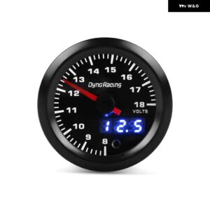 2インチ 52MM 7色 LED デュアルディスプレイブーストゲージ水温油温油圧電圧計空燃比 EGT タコメーターゲージ - Voltmeter