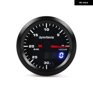 2インチ 52MM 7色 LED デュアルディスプレイブーストゲージ水温油温油圧電圧計空燃比 EGT タコメーターゲージ - Vacuum gauge
